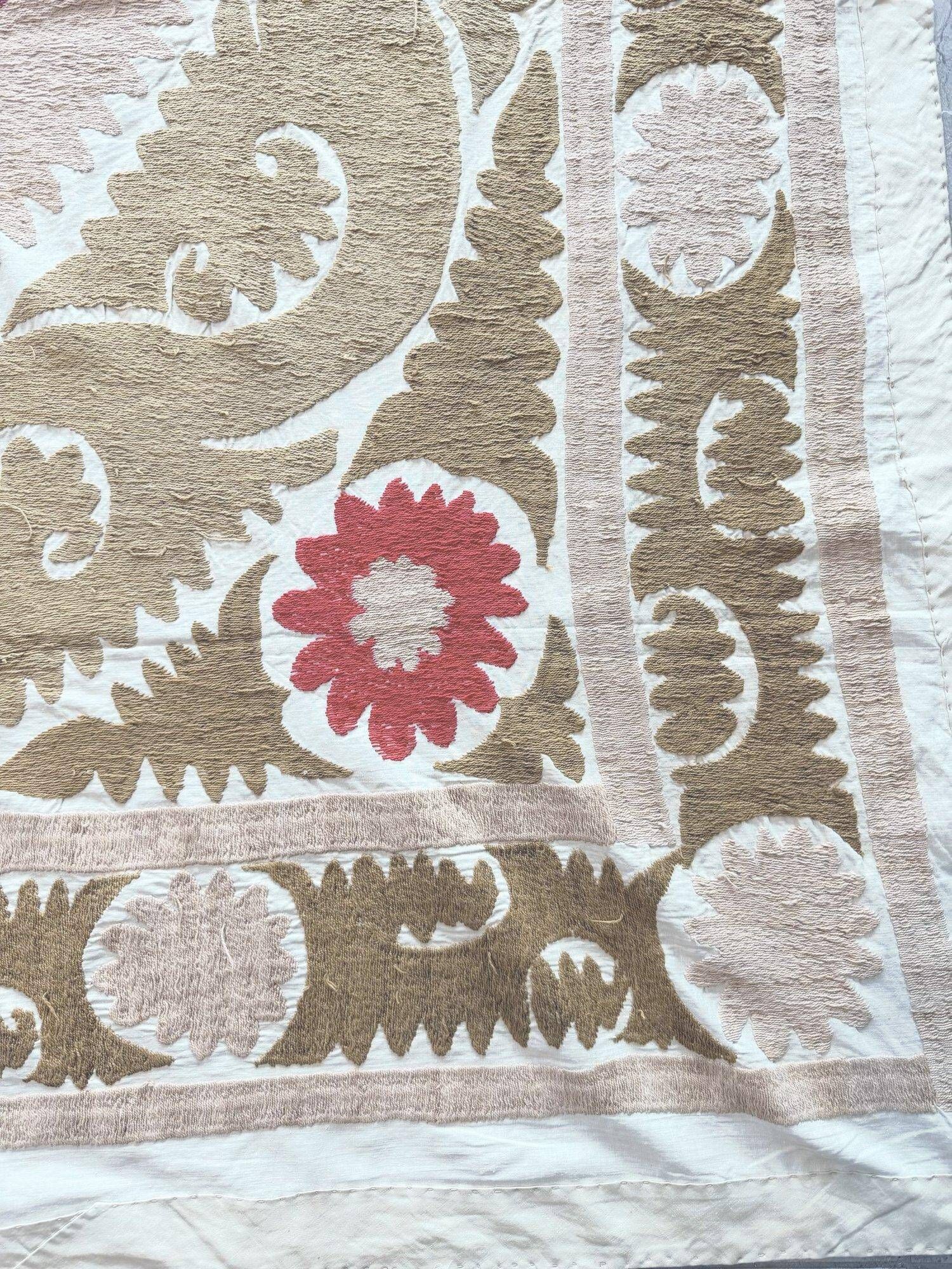 Vintage hand-embroidered tablecloth 135x155 cm