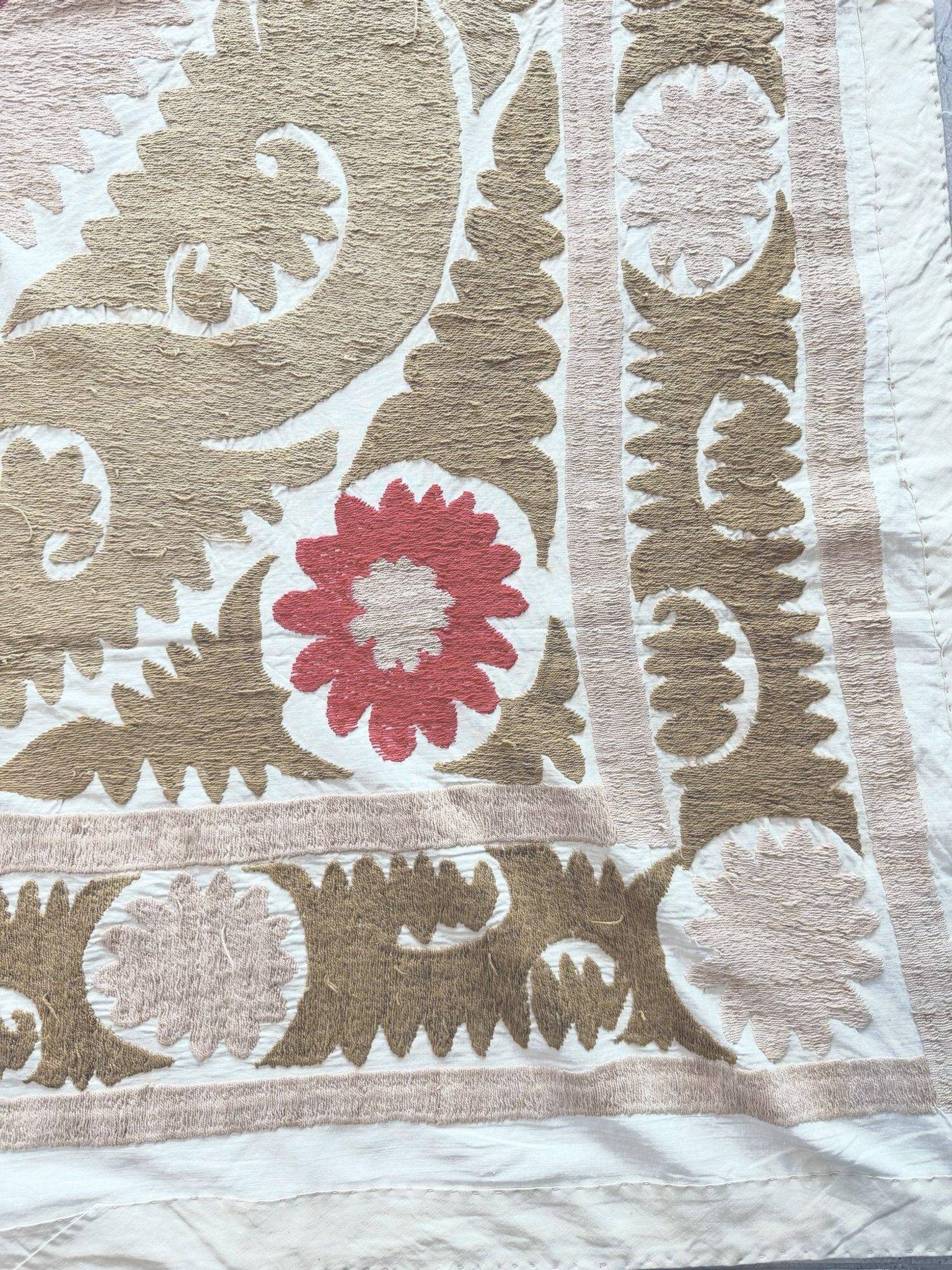 Vintage hand-embroidered tablecloth 135x155 cm