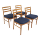 Set de 4 chaises scandinave en hêtre, Suède, 1960