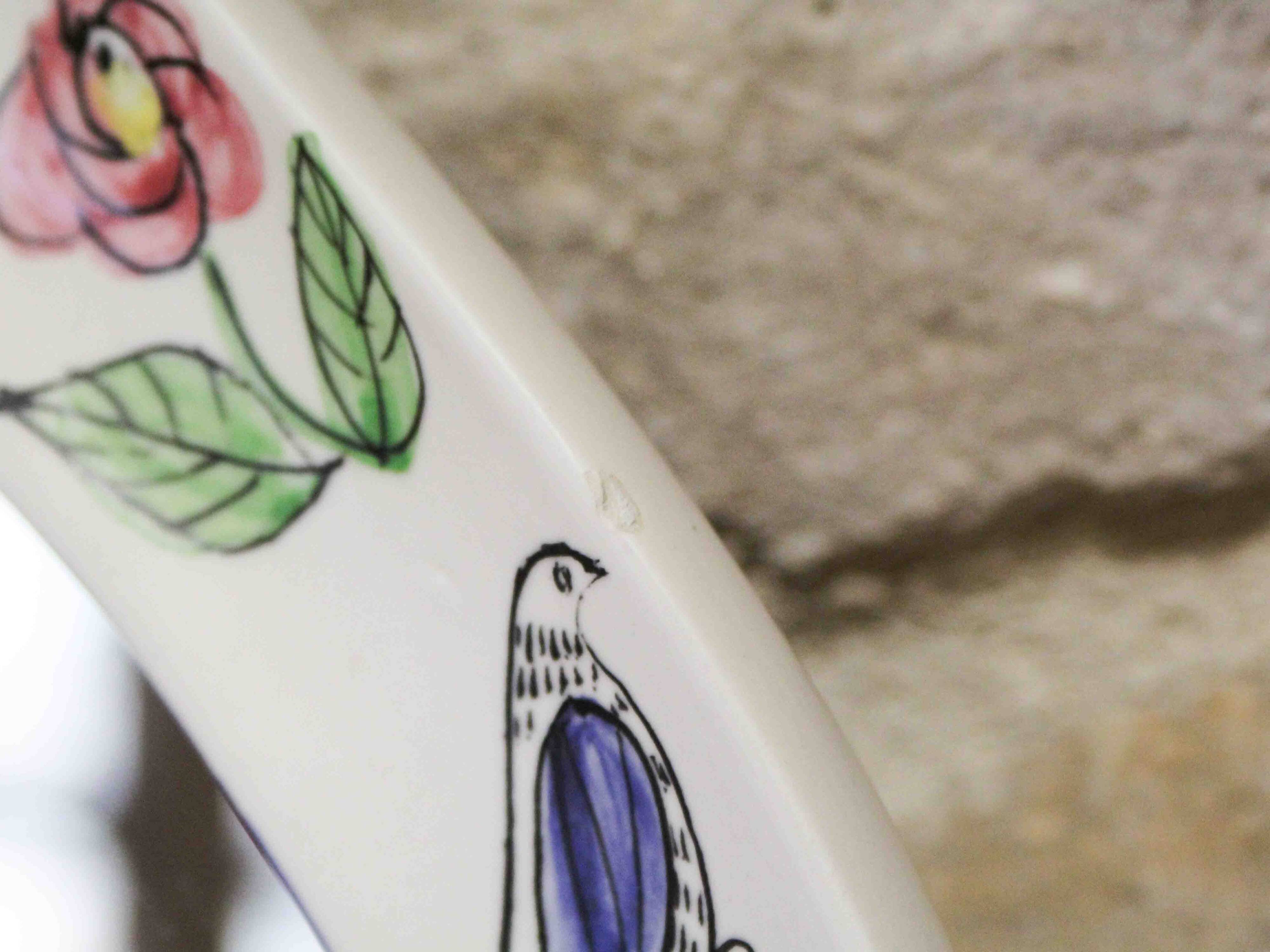 Ceramic mirror by Jean de Lespinasse