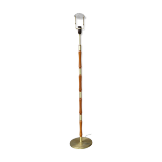 1960s teak and gold metal lamppost