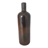 Bouteille en grès marron foncé vintage
