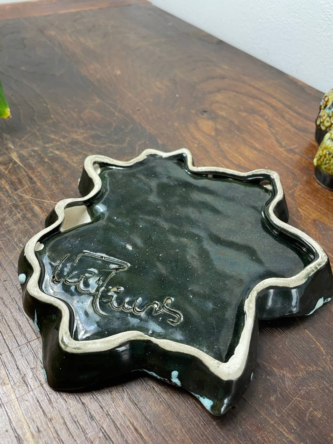 Vallauris fat lava ceramic condiment set