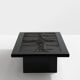 Brutalist Belgian ceramic lacquer coffee table Erik Deforce 1977