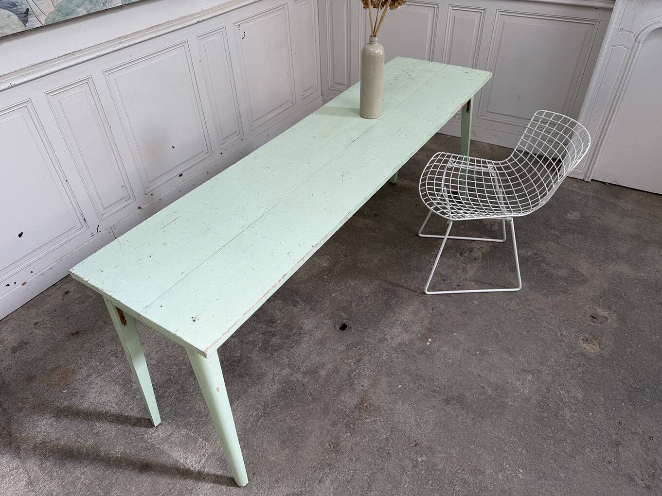 Table console vert d'eau 1950