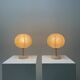 Paire de lampes de table cocoon par Goldkant Leuchten 1960