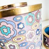 Tea pot Fabienne Jouvin, in cloisonné enamels and brass.