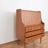 Mid-Century Danish Teak Secretary by Gunnar Nielsen for Tibergaard, 1960s.
