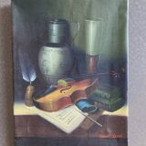 Nature morte Frank Lean violon