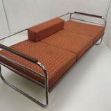 Chrome Bauhaus Robert Slezák 3-seather sofa, 1940s