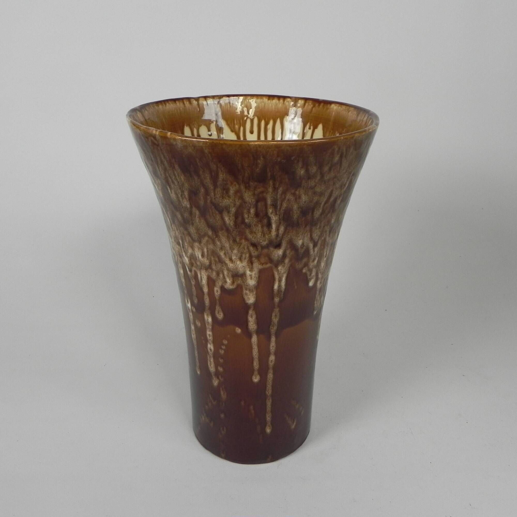 Vintage German vase with lava effect, 37 cm high, 1960s.