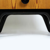 Mid-Century Nightstands with Black Glass Tops from UP Zavody, 1960s, Set of 2
