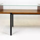 Oak coffee table with a glass top from Onv olomouc, 1970s