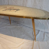 Mosaic coffee table horses pattern