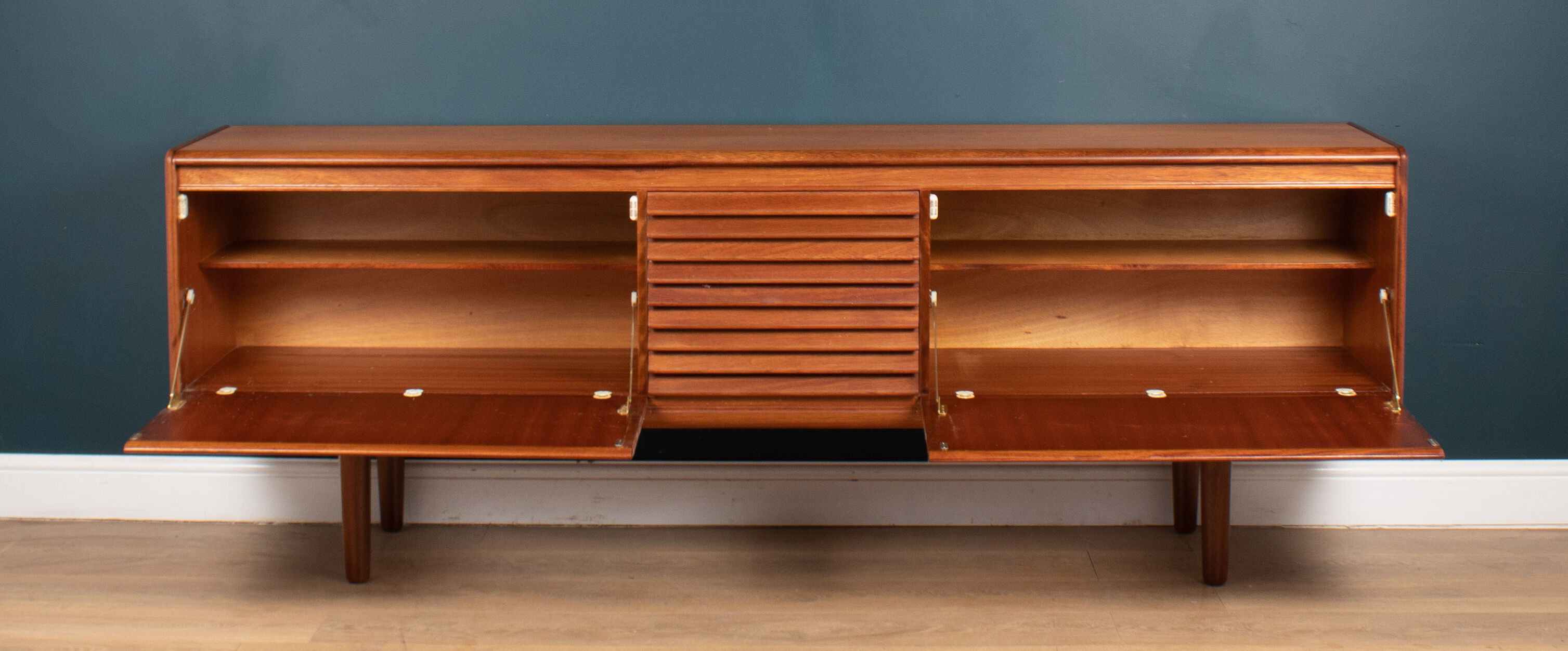 Retro Long Teak 1960s White & Newton Sideboard