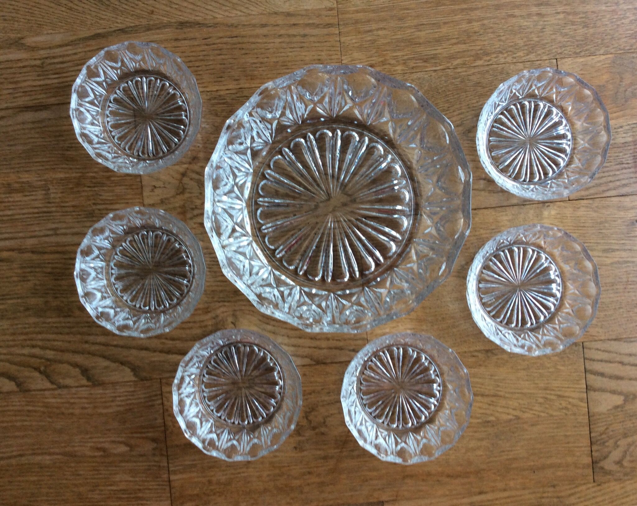 Fruit salad service glass of the 60s - vintage