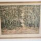 Tableau Lithographie ancienne - Paysage forêt - Bernard Gantner