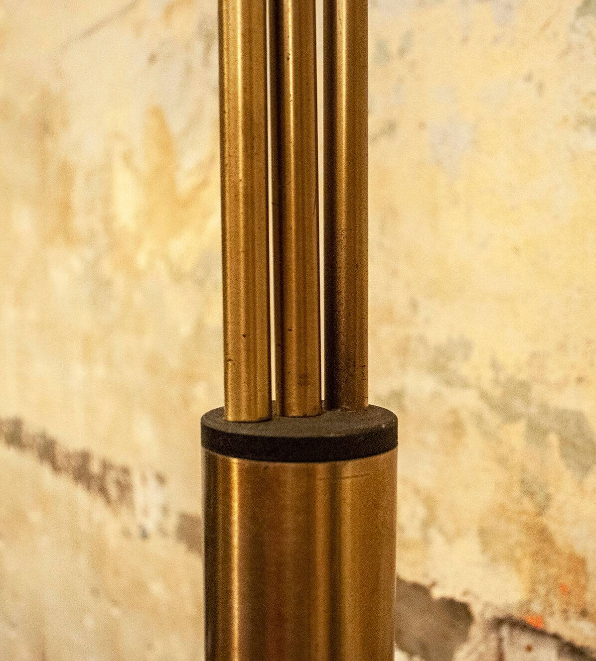 Floor lamp three brass lights by Reggiani 1970s