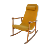 Danish Chair rocking 50s/60s yellow orange