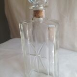 Engraved glass decanter