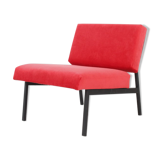 Chaise longue avec rembourrage rouge
