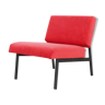 Chaise longue avec rembourrage rouge