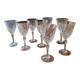 Set of 8 cut crystal glasses, hexagonal stem – 1950s