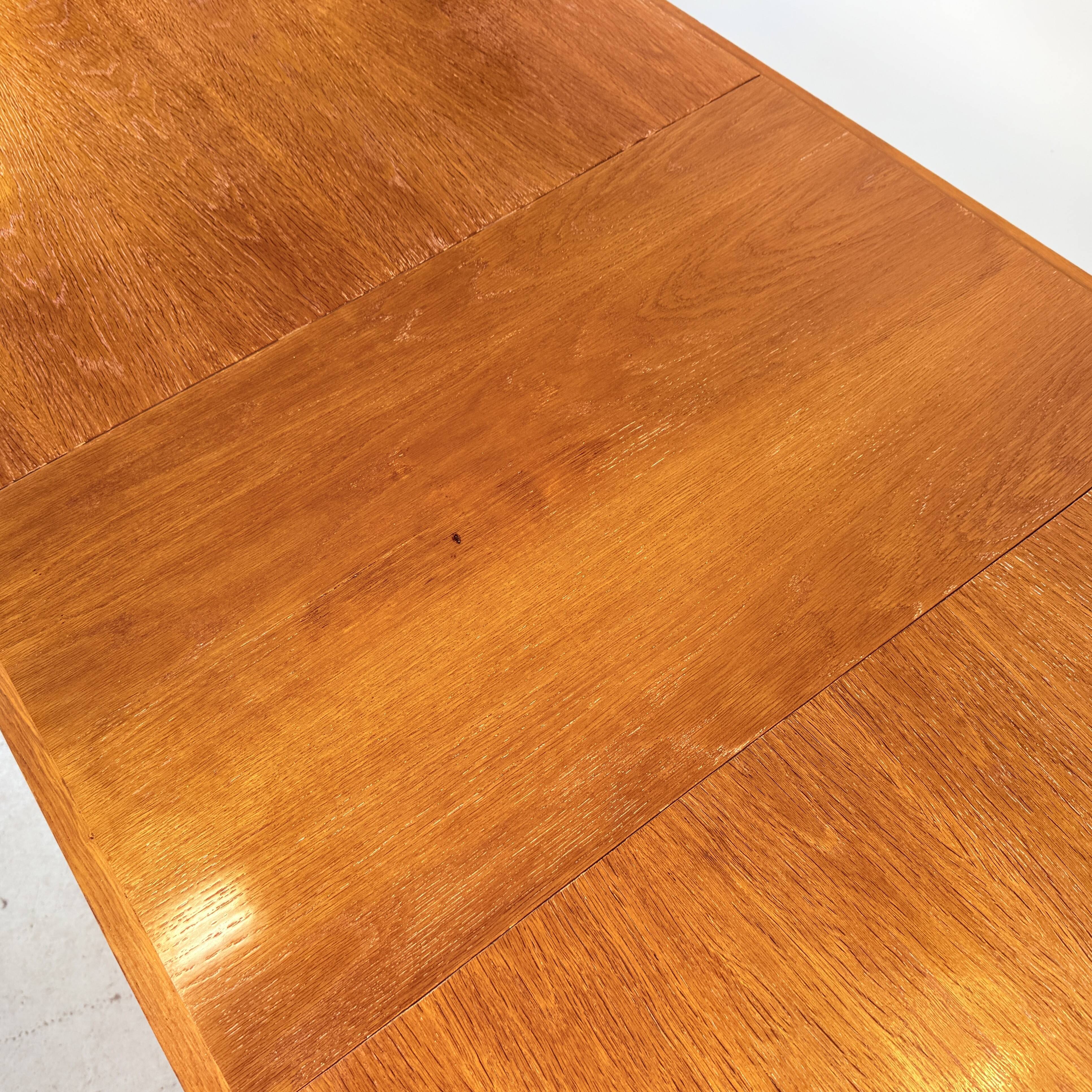 Vintage extendable oak table, František Jirák