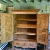 Old Bressane wardrobe in walnut and beech