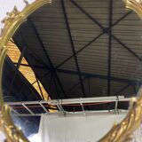 Oval gilded mirror