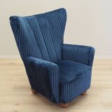 Navy blue armchair, Scandinavian design, production: Denmark