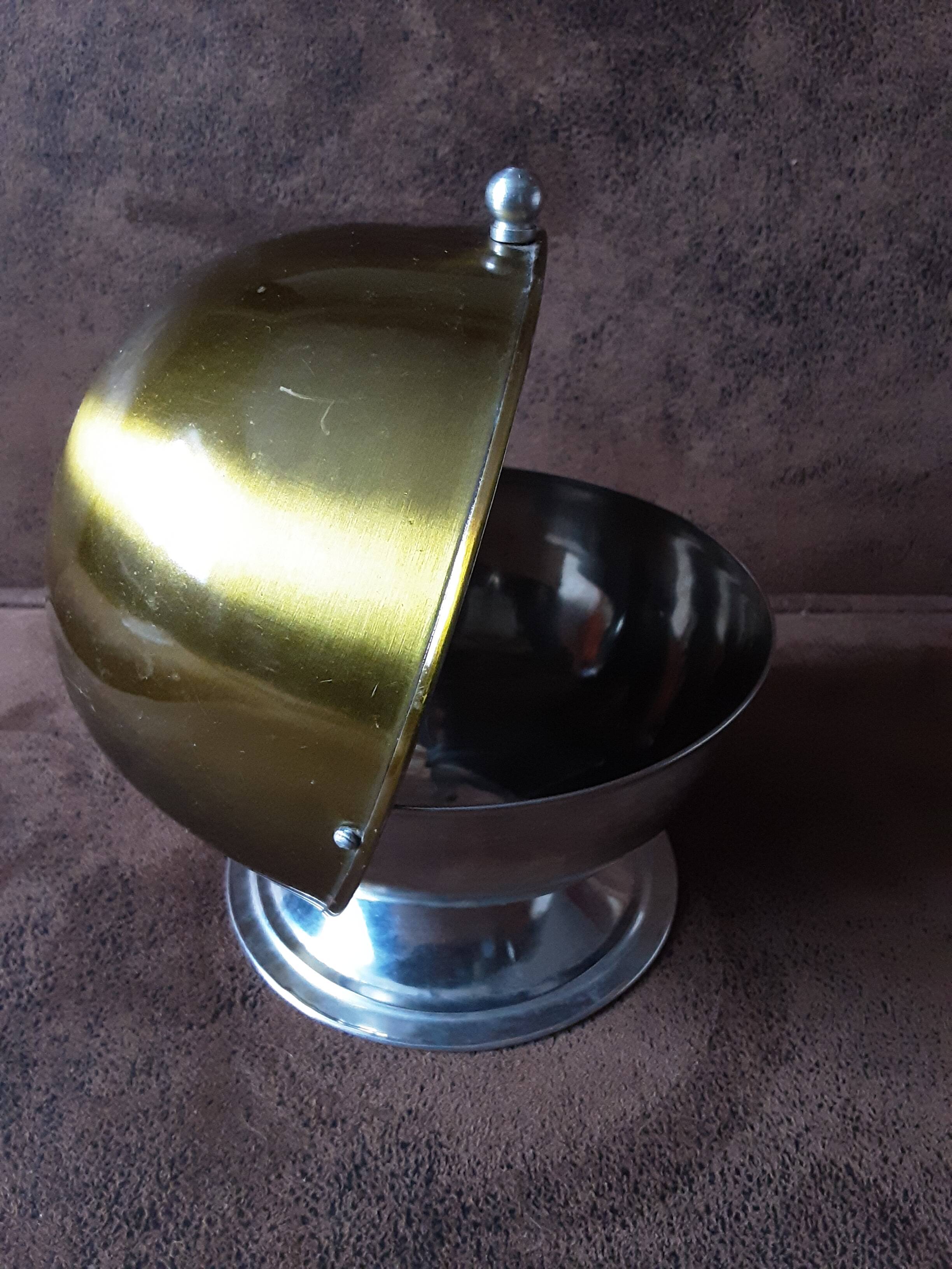 Vintage metal sugar bowl