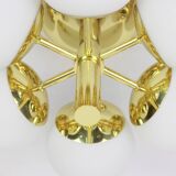 Lustre Radial Sputnik en Verre Opalin Kaiser, Allemagne, années 1960