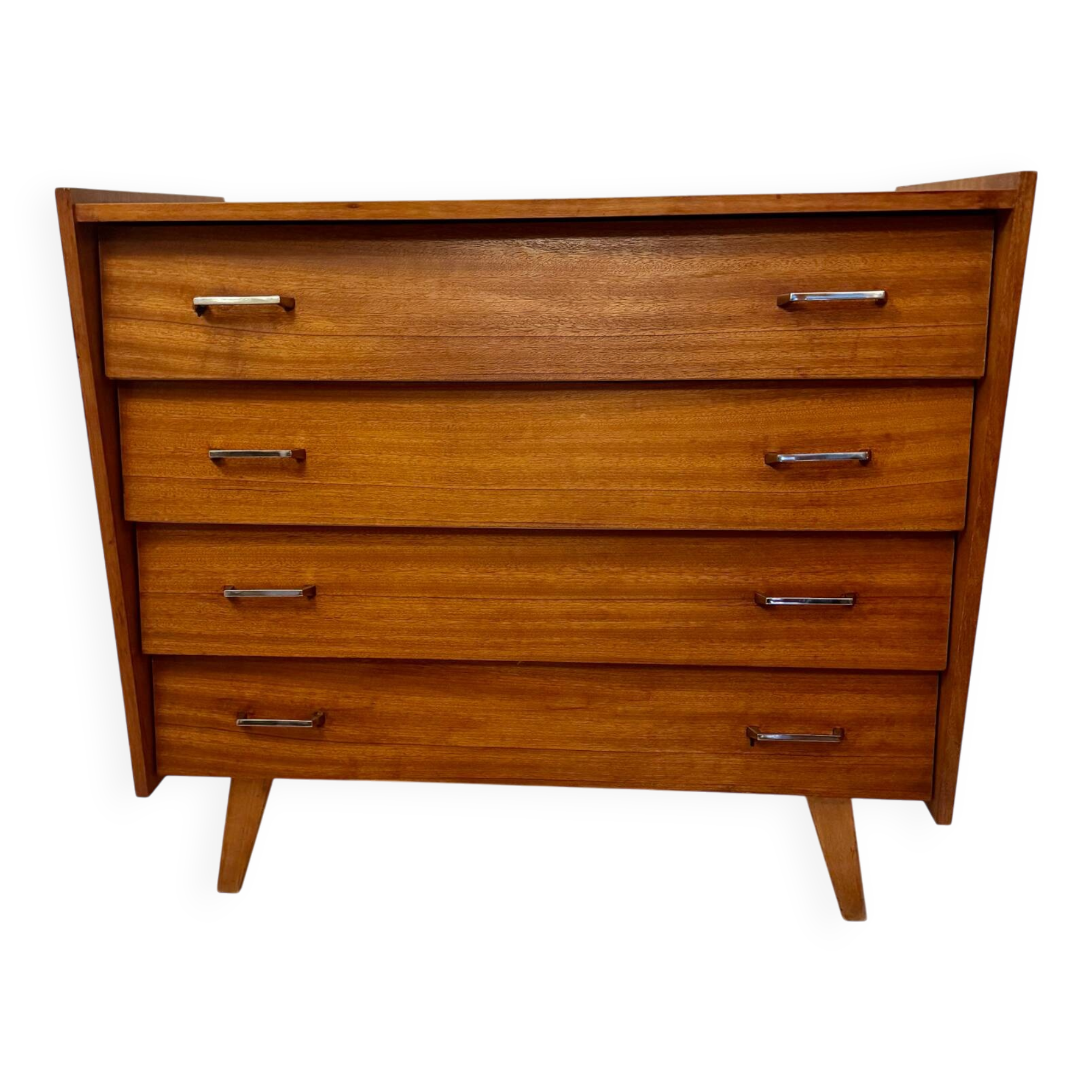 Vintage chest of drawers with compass feet