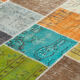 Handmade oriental contemporary 205 cm x 297 cm multicolor patchwork carpet