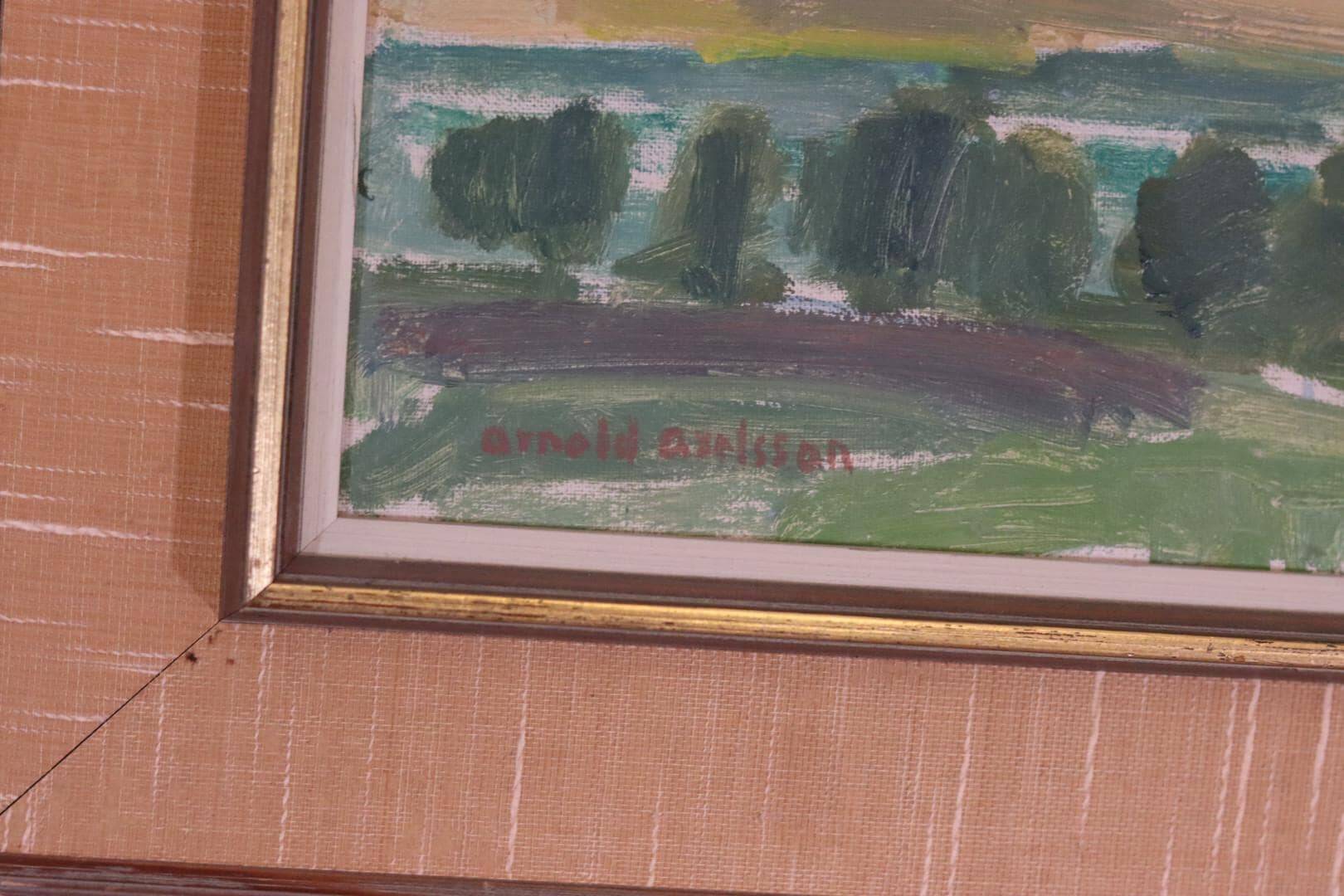 Sunset landscape by Arnold Axelsson