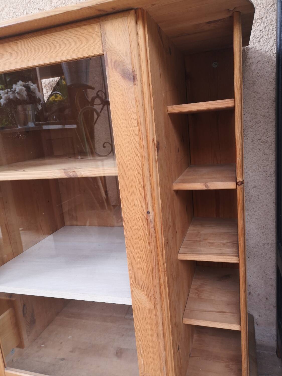 Antique asymmetrical pine furniture