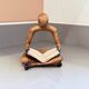 Carving Wooden Sculptures Book End, Decorative Figurine of Book Holder