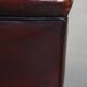 Large square sheepskin leather ottoman with a beautiful patina