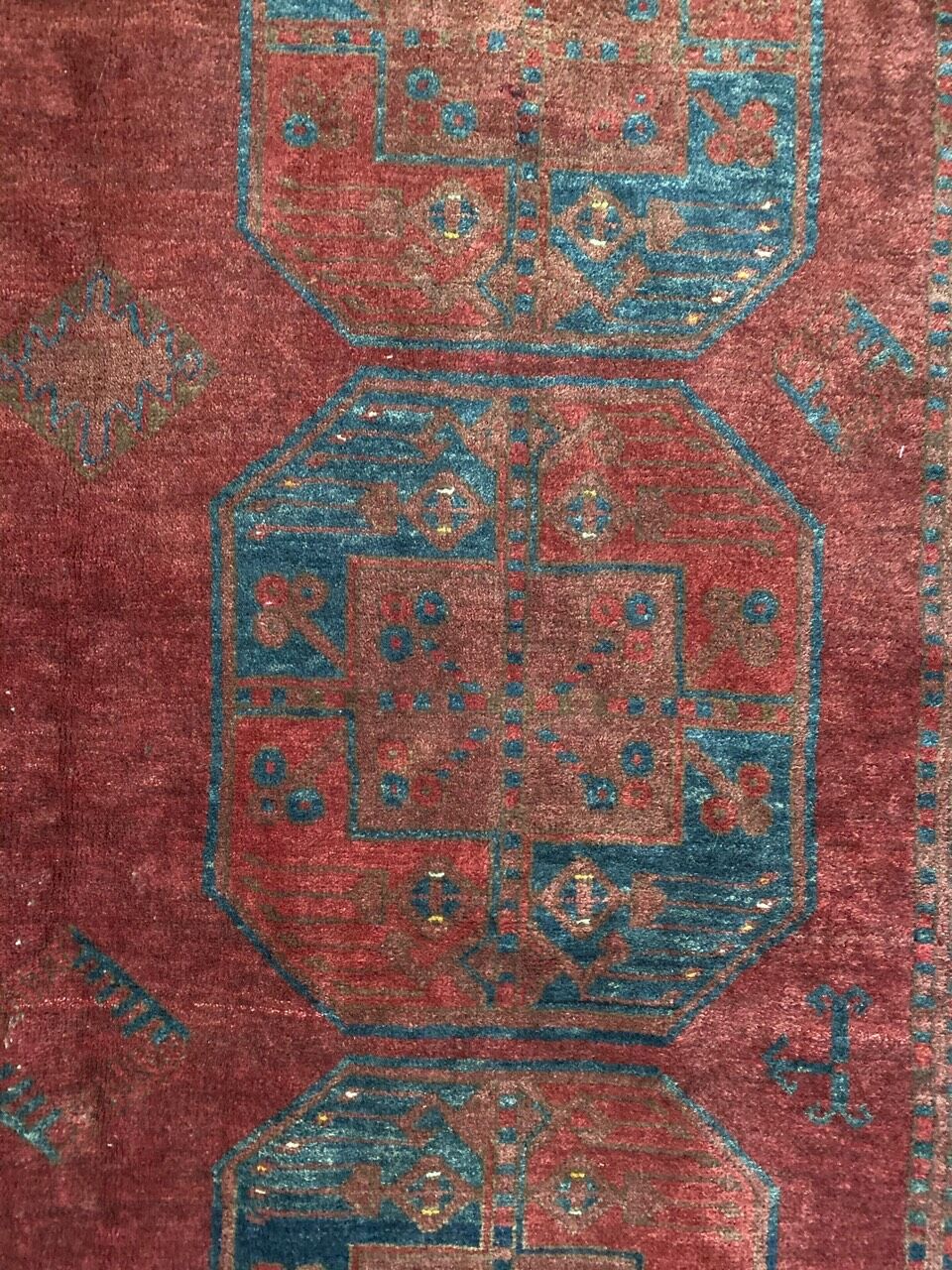 Carpet old Afghan Turkmen 152x230 cm