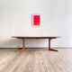 Grande table à manger scandinave vintage en teck massif, Danemark, 1970