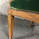 Office velvet green louis XVI bergere Chair