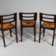 Suite de 3 chaises de Pierre Cruège datant des années 1950.
