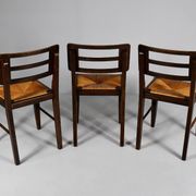 Suite de 3 chaises de Pierre Cruège datant des années 1950.