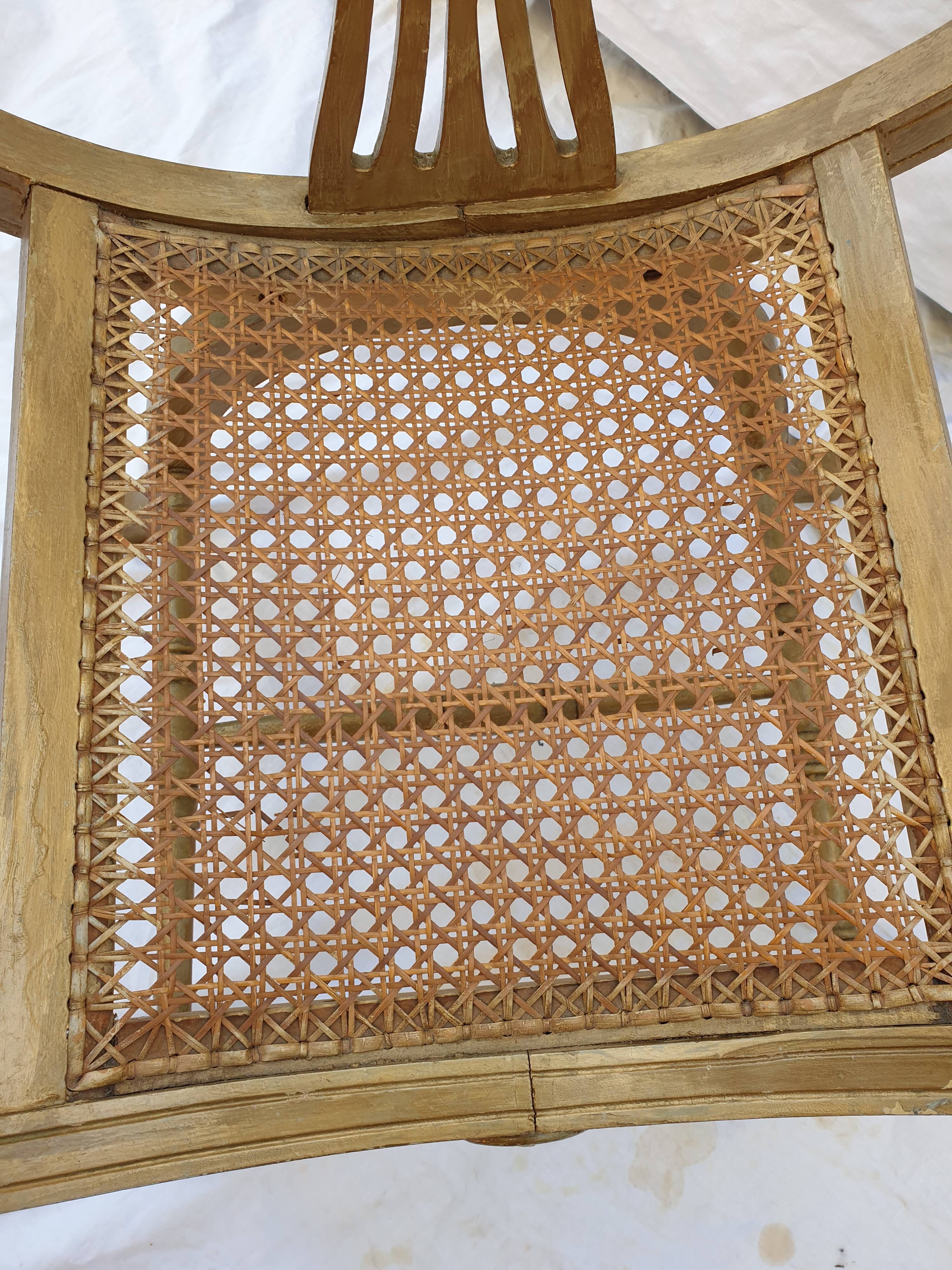 Golden armchair dagobert