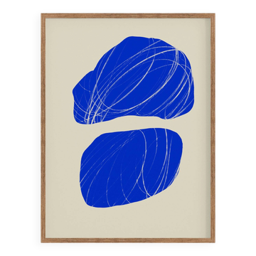 Impression giclée abstraite bleue, 50x70cm