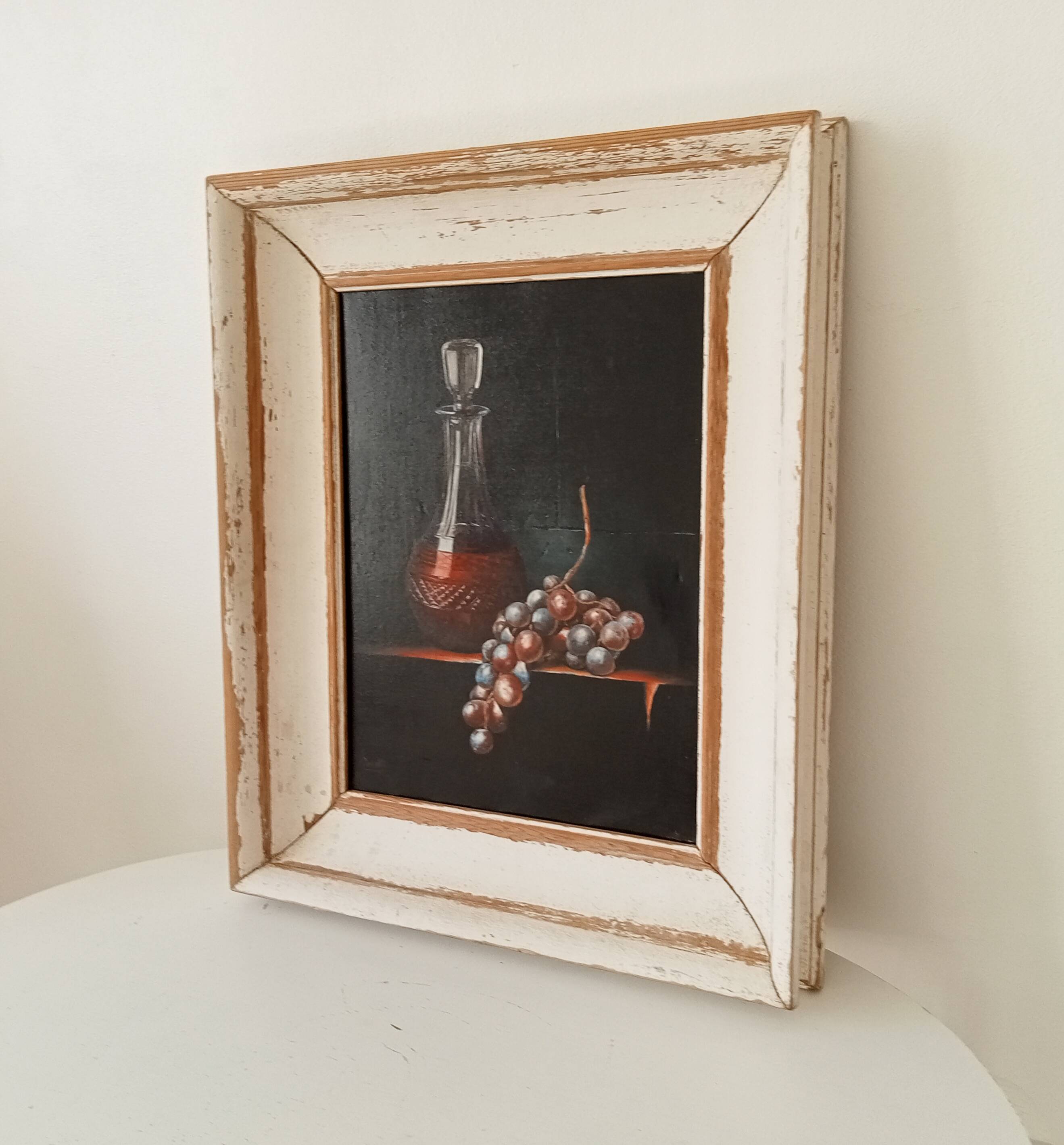 Still life table, oil on canvas, signed Pacetti