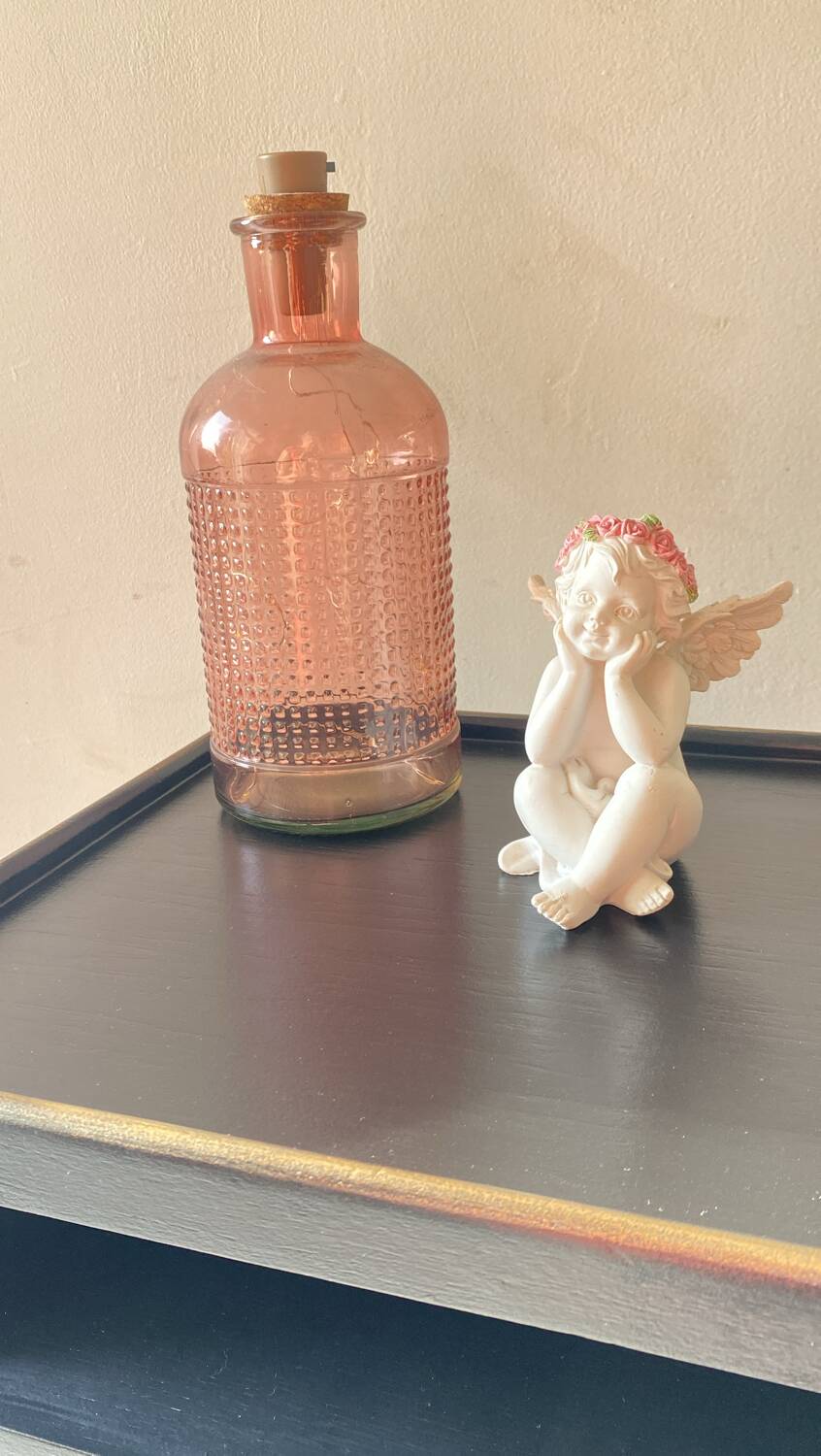 Black and gold bedside table