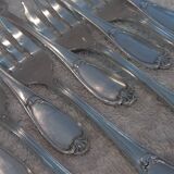 11 Ercuis Pompadour LXV silver-plated cake forks