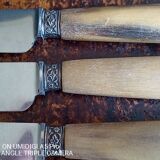 10 horn handle knives including 4 Berthier Valence - 5 logo with the crown 202